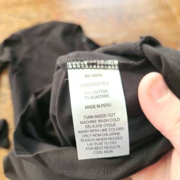 Universal Standard Iconic Long Sleeve Geneva V-Neck Dress Black Asymmetric SZ 10 - Picture 4 of 6